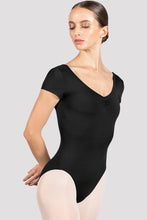 Load image into Gallery viewer, Ballet Core Gather Cap Sleeve Leotard